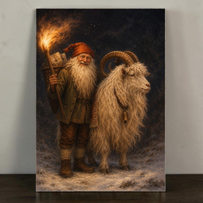 Tomte med julbock – Nordisk vintermagi