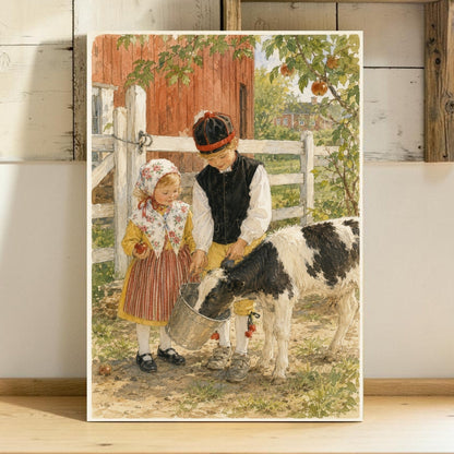 Barn på bondgården – Svensk lantlig idyll