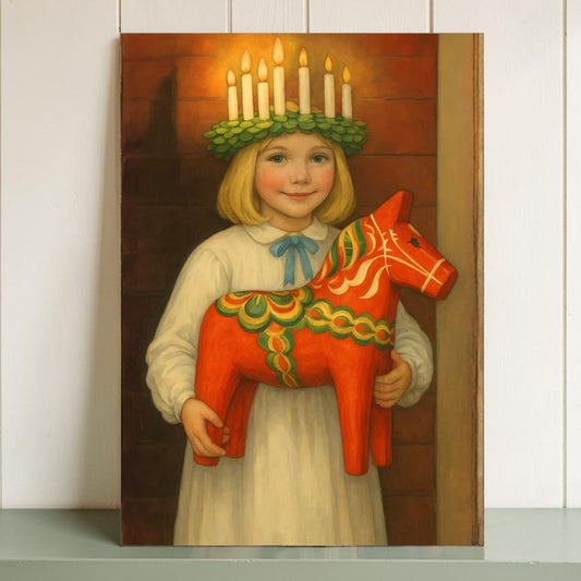Lucia och dalahäst – Svensk jultradition i tidlös tappning