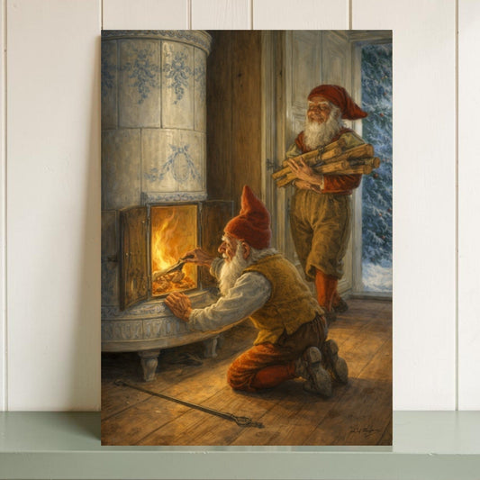Tomtar vid kakelugnen – Svensk jultradition i tidlös berättarstil